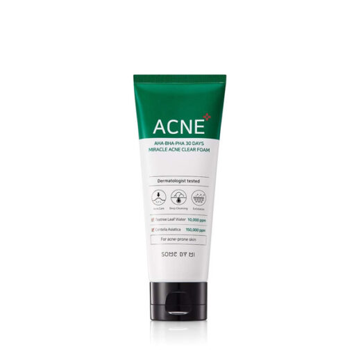 AHA BHA PHA 30 Days Miracle Acne Clear Foam SOME BY MI