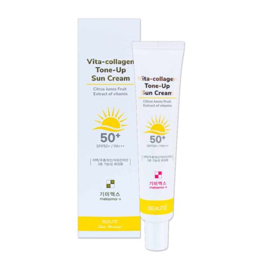 Beaute Melasma-X Vita-Collagen Tone-Up Sun Cream SPF50+ PA+++ -45ml - Image 2