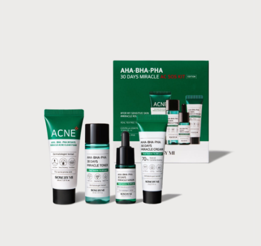 Some By Mi Aha, Bha, Pha 30 Days Miracle AC SOS Kit – 4pcs