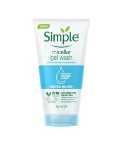 SIMPLE WATER BOOST MICELLAR GEL WASH FOR DRY SENSITIVE SKIN 150ML