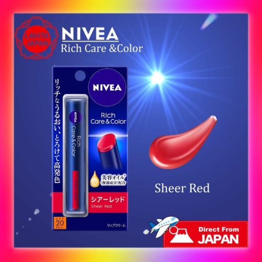 Nivea rich care and coloring lip sheer Red spf 20 PA ++ (spf lipbalm) 2g - Image 2