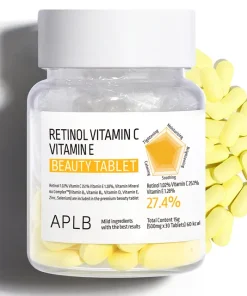APLB Retinol Vitamin C Vitamin E Beauty Tablet 500mg x 30 Tablets
