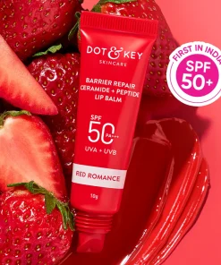 Dot & Key Barrier Repair Ceramide & Peptide Lip Balm - Red Romance (10g)