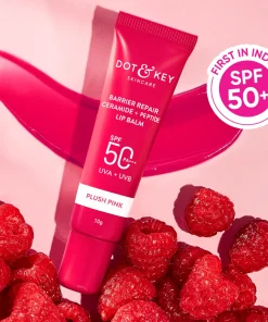 Dot & Key Barrier Repair Ceramide & Peptide Lip Balm - Plush Pink (10g)