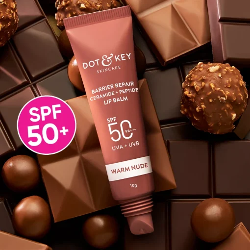 Dot & Key Barrier Repair Ceramide & Peptide Lip Balm - Warm Nude (10g)