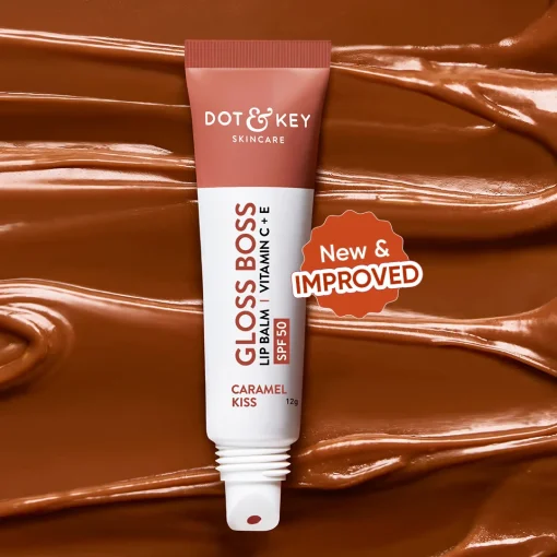 Dot & Key Gloss Boss Vitamin C + E Lip Balm SPF50 - Caramel Kiss (12g)