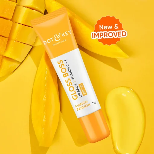 Dot & Key Gloss Boss Vitamin C + E Lip Balm SPF50 - Mango Passion (12g)