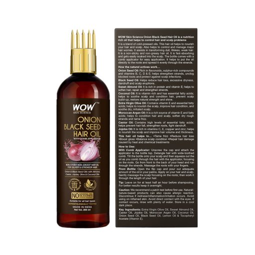 Wow Onion Black Seed Hair Oil 200ml - Image 1