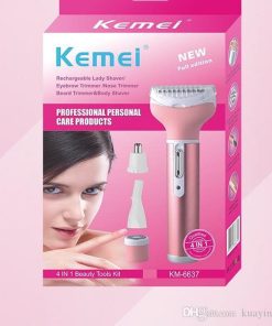 Kemei km-6637 Multifunctional Electric Rechargeable 4 in 1 Lady Shaver