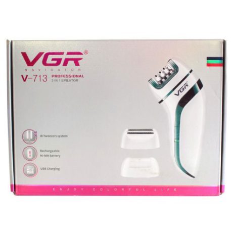 VGR V-713 Professional 3in1 Epilator Electric Shaver Foot Grinder For Women