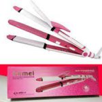 Kemei KM-1291 Professional 3in1 straightener Curler Crimper Iron