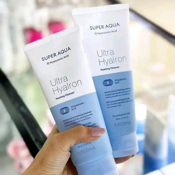 1 Super aqua ultra hyalron foaming cleanser ⚡ - Image 1