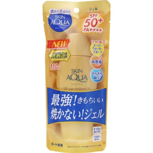 Skin Aqua gold sunscreen (SKIN AQUA SUPER MOISTURE BARRIER UV GEL SPF50+ PA++++ 110G) - Image 2