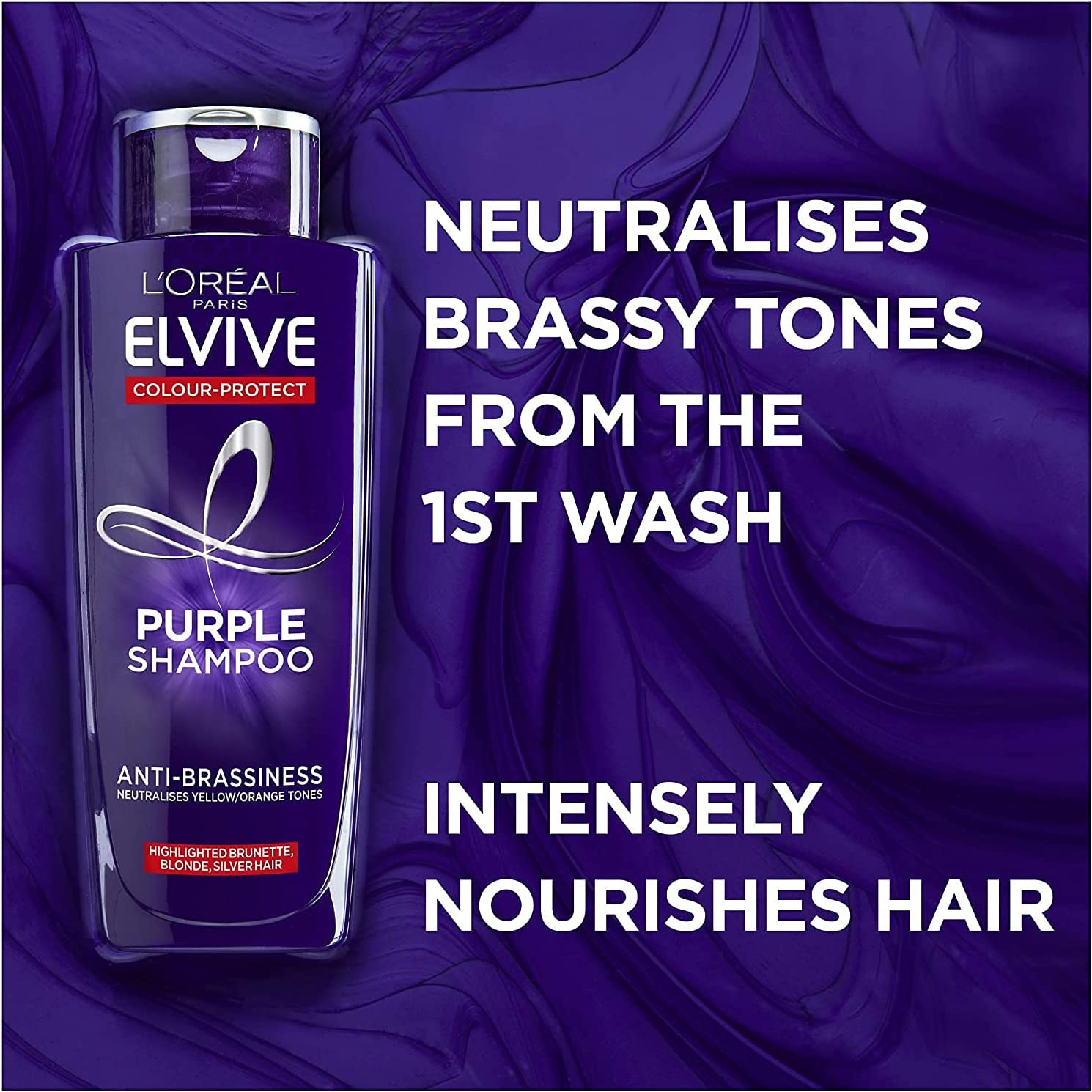 Loreal Elvive Colour Protect Anti-Brassiness Purple Shampoo 200ml - Image 3