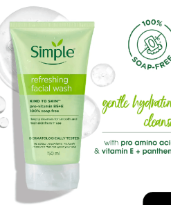 Simple refreshing facial wash