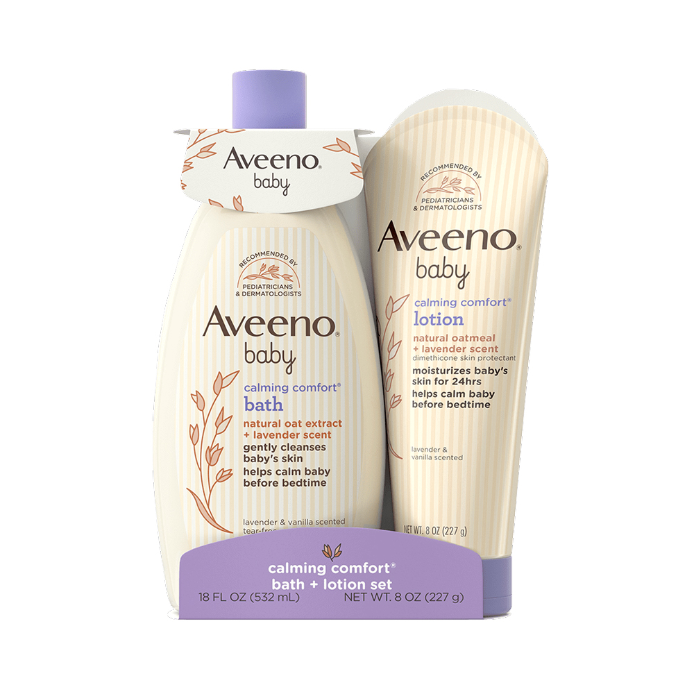 Aveeno-Baby-Calming-Comfort-Bath-Lotion-Set-1 Aveeno Baby Calming Comfort Bath + Lotion Set - Image 1