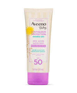 Aveeno Baby Continuous Protection Zinc Oxide Sunscreen with Broad Spectrum SPF 50