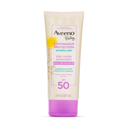 Aveeno Baby Continuous Protection Zinc Oxide Sunscreen with Broad Spectrum SPF 50 (207ml) - Image 1