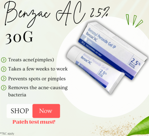 Galderma Benzac AC Benzoyl Peroxide Gel 2.5% (30g)
