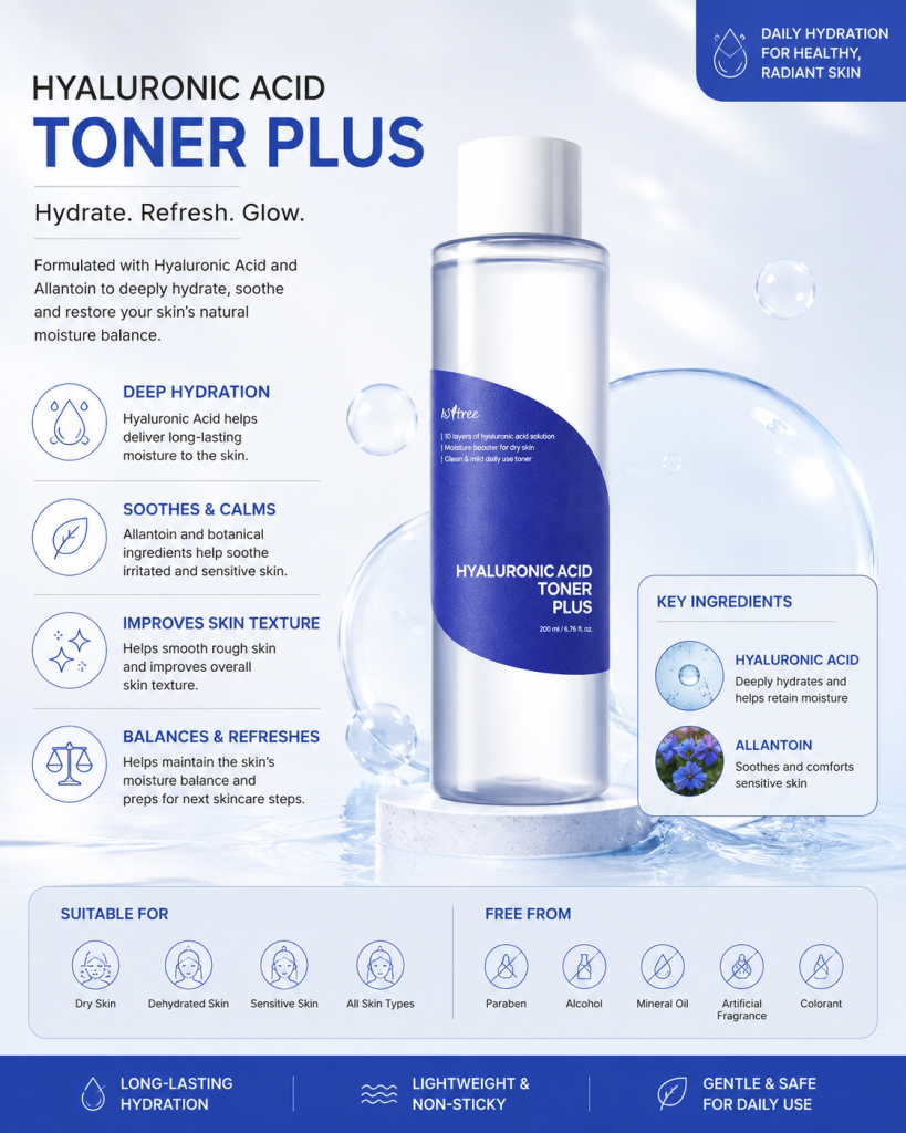 Hyaluronic acid toner ad design
