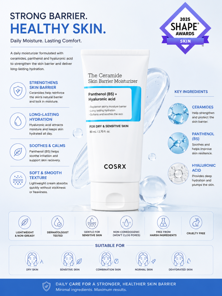 Ceramide-rich skincare for healthy skin