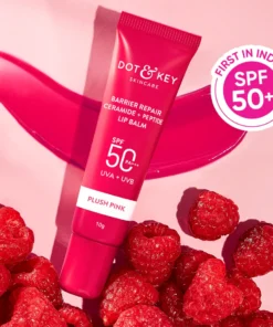 Dot & Key Barrier Repair Ceramide & Peptide Lip Balm - Plush Pink (10g)