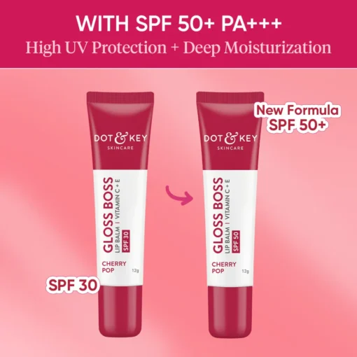 Dot & Key Gloss Boss Vitamin C + E Lip Balm SPF50 - Cherry Pop (12g)
