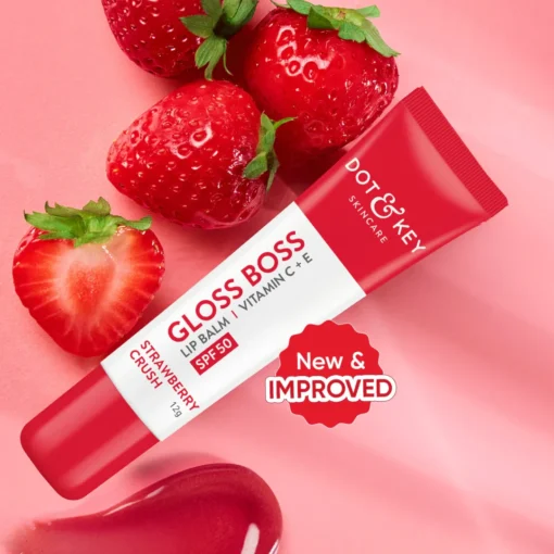 Dot & Key Gloss Boss Vitamin C + E Lip Balm SPF50 - Strawberry Crush (12g)