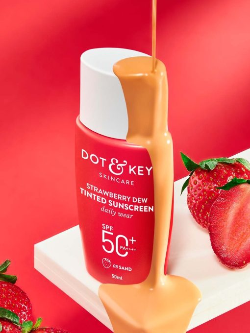Dot & Key Strawberry Dew Tinted Sunscreen - SAND SPF50+ PA++++ (50ml)