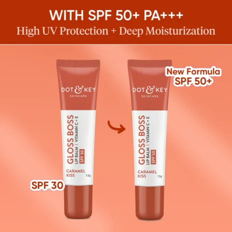 Dot & Key Gloss Boss Vitamin C + E Lip Balm SPF50 - Caramel Kiss (12g) Dot & Key Gloss Boss Vitamin C + E Lip Balm SPF50 - Caramel Kiss (12g)