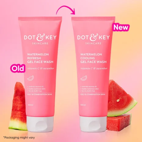 Dot & Key Watermelon Cooling Gel Face Wash (100ml) Dot & Key Watermelon Cooling Gel Face Wash (100ml)