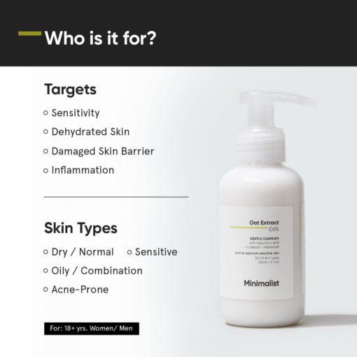 Minimalist 06% Oat Extract Gentle Cleanser (120ml) - Image 3