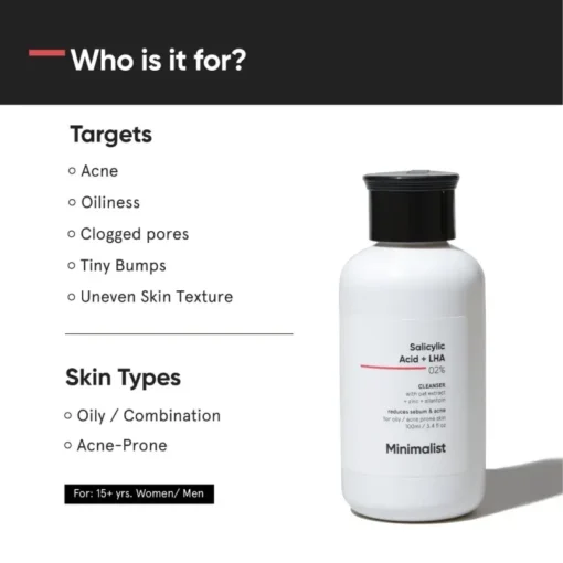 Minimalist 02% Salicylic Acid Face Cleanser (100ml) - Image 2