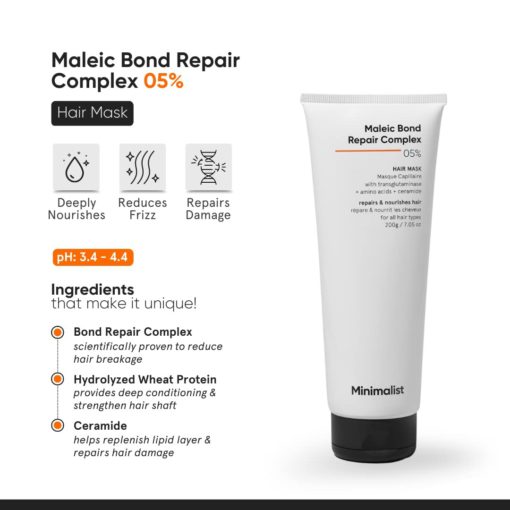Minimalist 05% Maleic Bond Repair Complex Hair Mask (200g) - Image 5