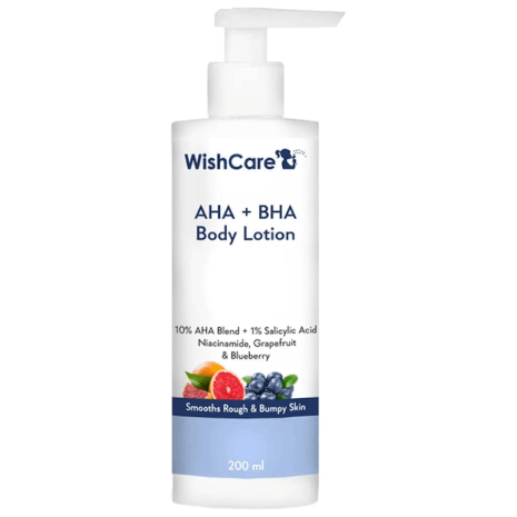 WishCare AHA + BHA Body Lotion Smooths Rough & Bumpy Skin WishCare AHA + BHA Body Lotion Smooths Rough & Bumpy Skin