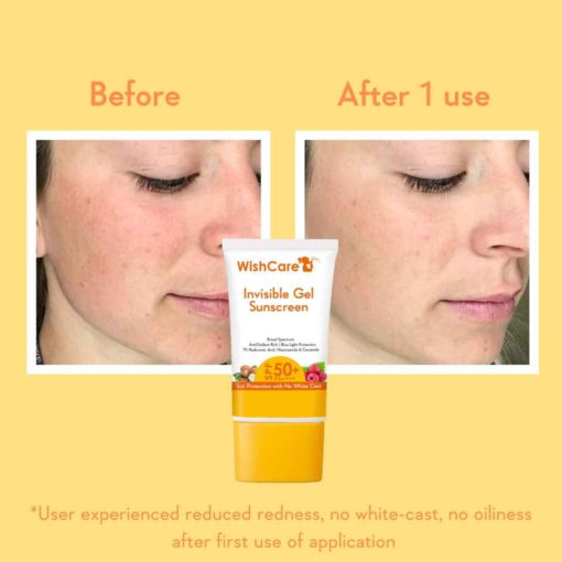 WishCare Invisible Gel Sunscreen SPF50+ PA++++ (50g) - Image 2