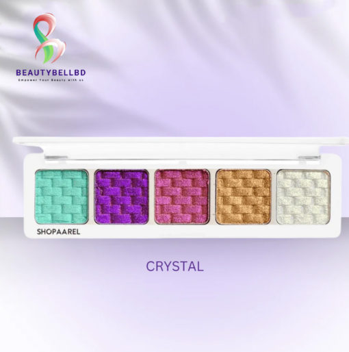 Shopaarel 5 Color Eyeshadow Palette – CRYSTAL - Image 1