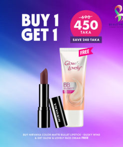 Buy Nirvana Color Matte Bullet Lipstick - Dusky Wine and Get Glow & Lovely Face Cream Free