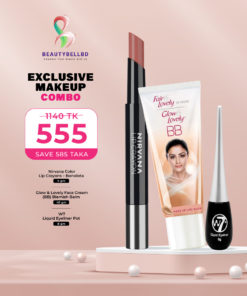 Exclusive Makeup Combo ( Nirvana Color Lip Crayons - Bonolota + W7 Eyeliner + Glow & Lovely Face Cream Blemish Balm)
