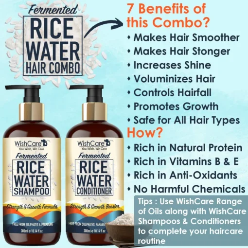 WishCare Fermented Rice Water Conditioner (300ml) - Image 3