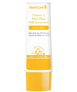 WishCare 2% Vitamin C Pure Glow Milk Sunscreen SPF50 PA++++ sunscreen