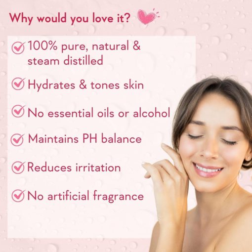 WishCare Pure & Natural Kannauj Rose Water (200ml) - Image 4