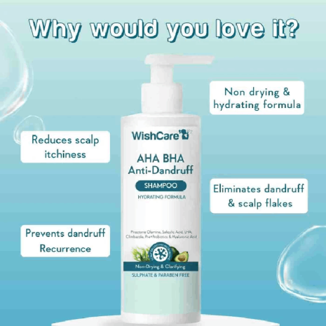 WishCare AHA BHA Anti Dandruff Shampoo WishCare AHA BHA Anti Dandruff Shampoo shampoo