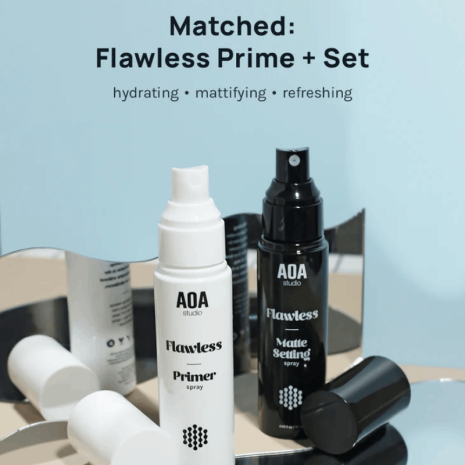 AOA FLAWLESS PRIMER & MATTE SETTING SPRAY AOA FLAWLESS PRIMER & MATTE SETTING SPRAY setting spray product image