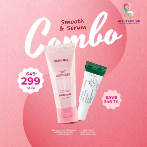 Smooth & Serum Combo (Rajkonna Light Moisturizer + AXIS-Y Dark Spot Correcting Glow Serum mini) - Image 1
