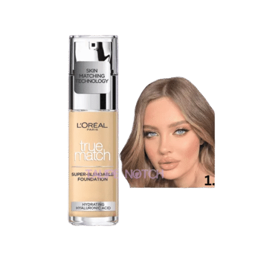 LOREAL TRUE MATCH LIQUID FOUNDATION WITH SPF AND HYALURONIC ACID 30ML - Image 3