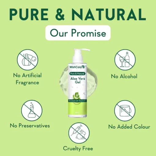 WishCare Pure Aloe Vera Gel With Vitamin E (200g) - Image 3
