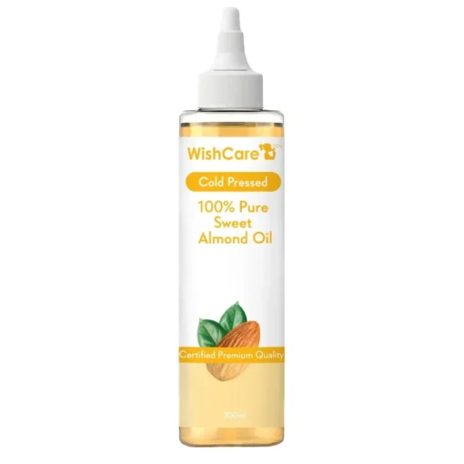WishCare 100% Pure Cold Pressed Sweet Almond Oil (200ml) - Image 1