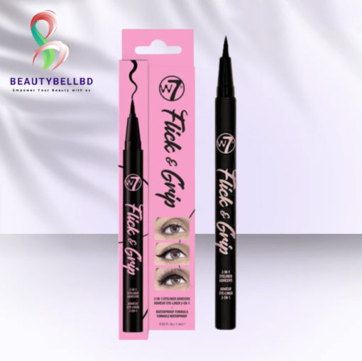 W7 Flick & Grip 2-In-1 Adhesive Eyeliner Pen - Image 1