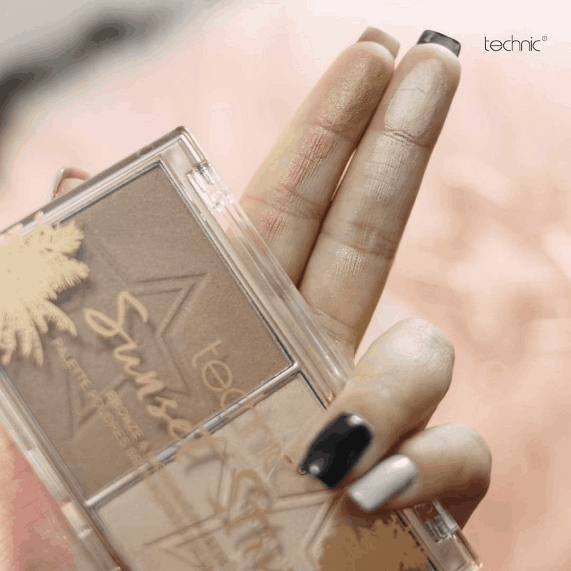 Technic Sunset Strip Bronze &Amp; Highlighter Duo Palette 3 TECHNIC SUNSET STRIP BRONZE & HIGHLIGHTER DUO PALETTE highlighter